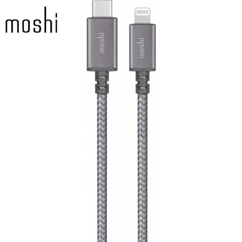 MOSHI Integra™ USB-C Charge/Sync Cable with Lightning Connector 1.2 m - Titanium Gray