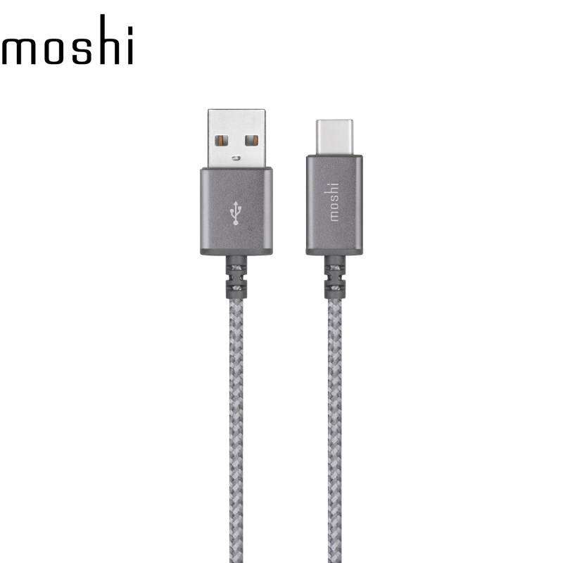 MOSHI USB-C to USB-C to USB-A Charge/Sync Cable 1.5m - Integra™ - Grey