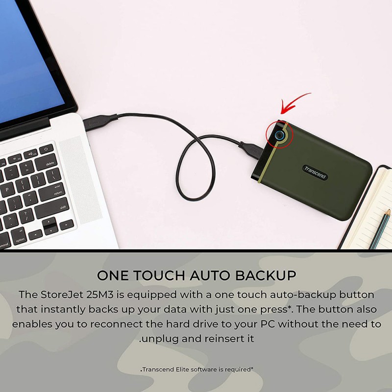 Transcend 2TB USB 3.1 GEN 1 StoreJet 25M3 Portable Hard Drive