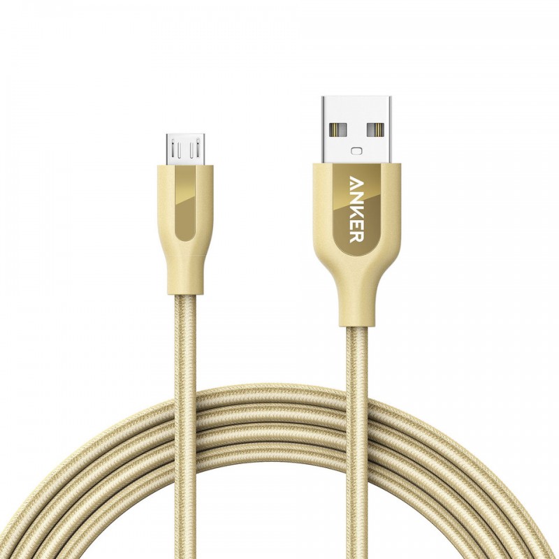 Anker PowerLine+ 6ft Micro USB Cable-Golden