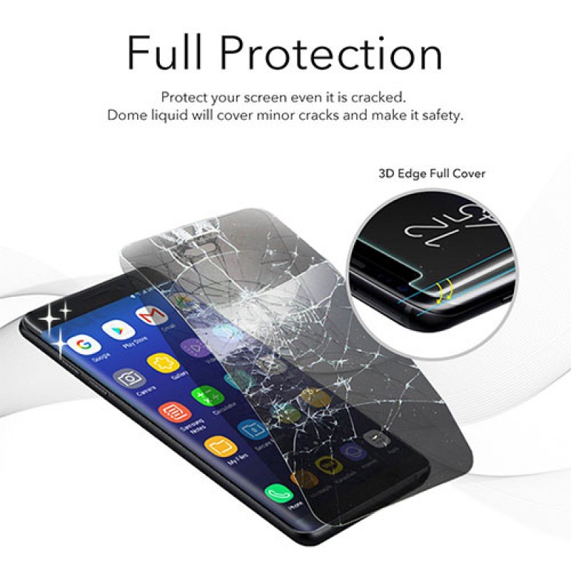 Galaxy S9 Plus Whitestone Dome Glass Tempered Glass Screen protector with UV