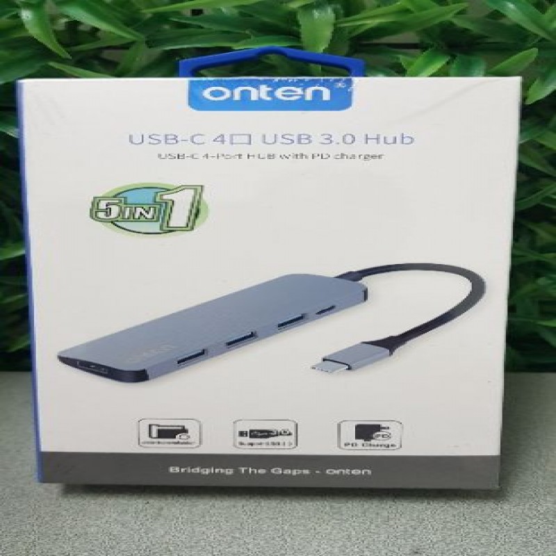 ONTEN (5 IN 1) TYPE-C 3.1 to 4USB with PD Power.