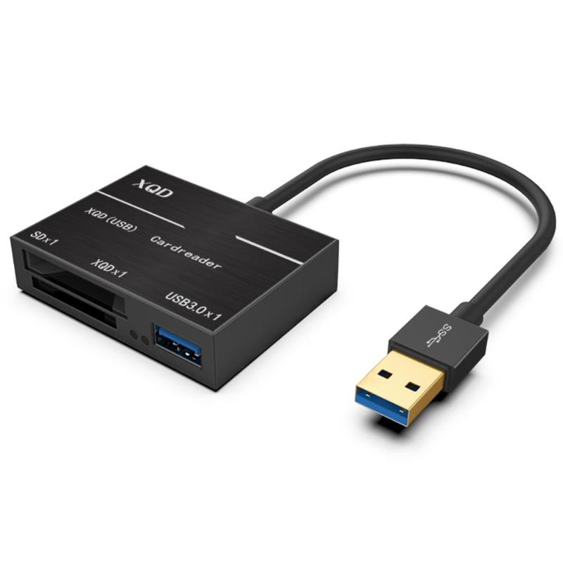 ONTEN (3 IN 1) TYPE-C to XQD2.0/SD Card Reader (3.0)?500MB/S)+USB(3.0) (BLACK)