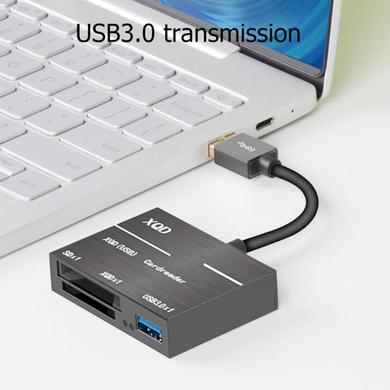 ONTEN (3 IN 1) TYPE-C to XQD2.0/SD Card Reader (3.0)?500MB/S)+USB(3.0) (BLACK)