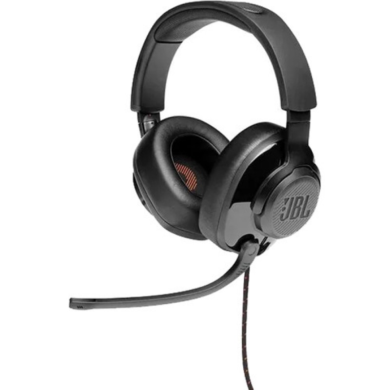 JBL Quantum 300 - Hybrid wired over-ear PC gaming headset with flip-up