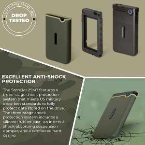 Transcend 2TB USB 3.1 GEN 1 StoreJet 25M3 Portable Hard Drive