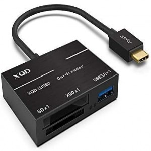 ONTEN (3 IN 1) TYPE-C to XQD2.0/SD Card Reader (3.0)?500MB/S)+USB(3.0) (BLACK)