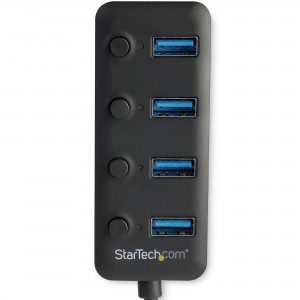ONTEN 5301 USB 3.0 with 4 HUB (Plastic with switch). (BLACK)
